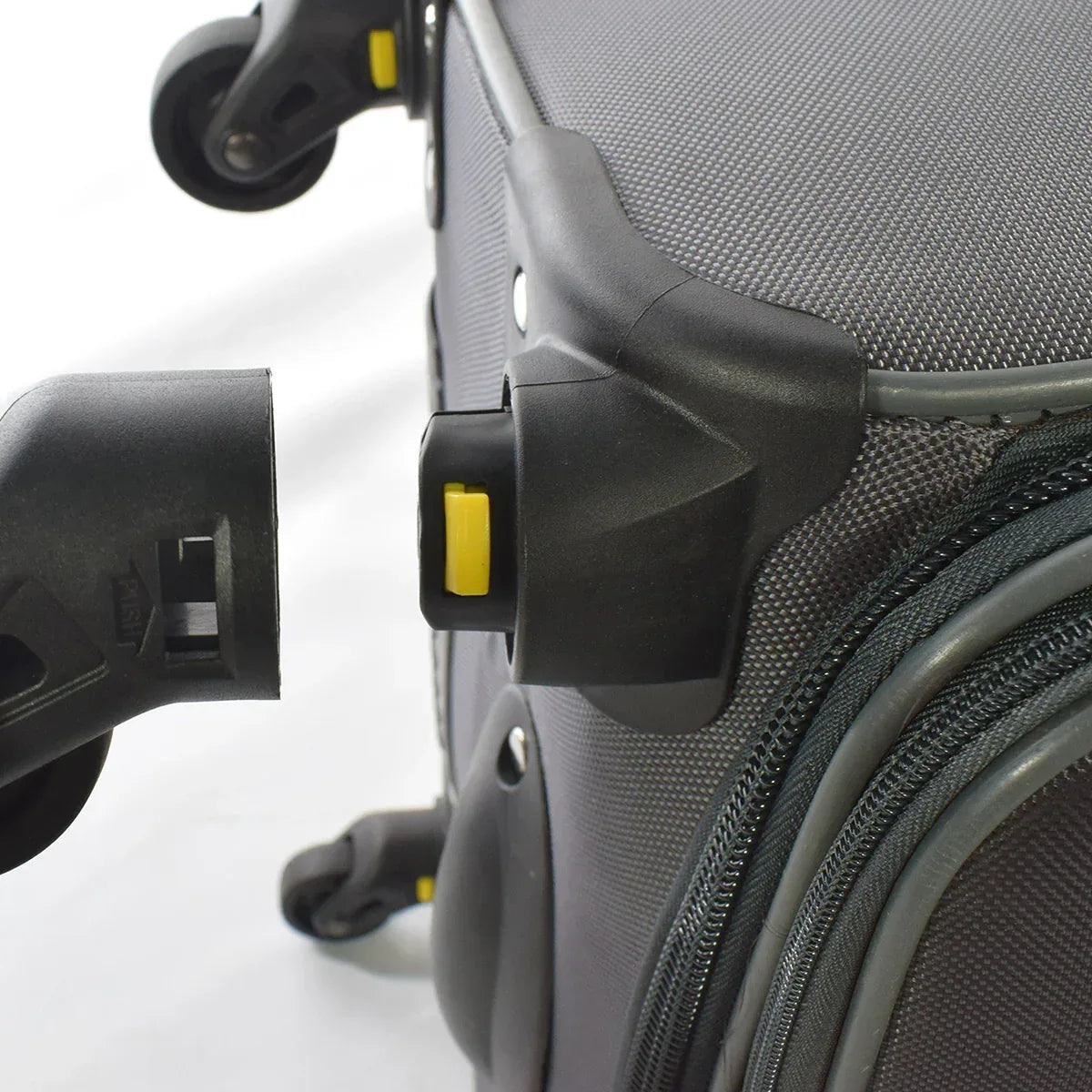 Set 3 trolere voiaj, Naimeed D5589, 4 roti duble 360 grade, material impermeabil, inchidere cifru, Gri
