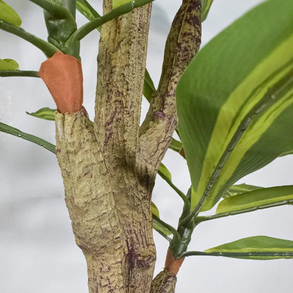 Planta artificiala, Dracaena fara ghiveci, Naimeed D5602, 120x85 cm, Verde/Galben