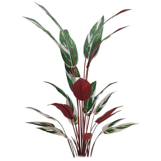Planta artificiala, Stromanthe Sanguinea fara ghiveci, Naimeed D5618, 185x40 cm, Alb