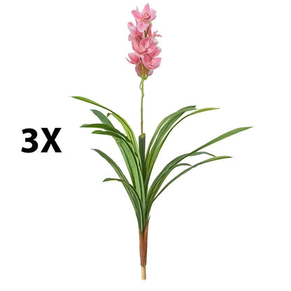 Floare artificiala, Orhidee barca fara ghiveci, Naimeed D5620, 120x100 cm, Roz