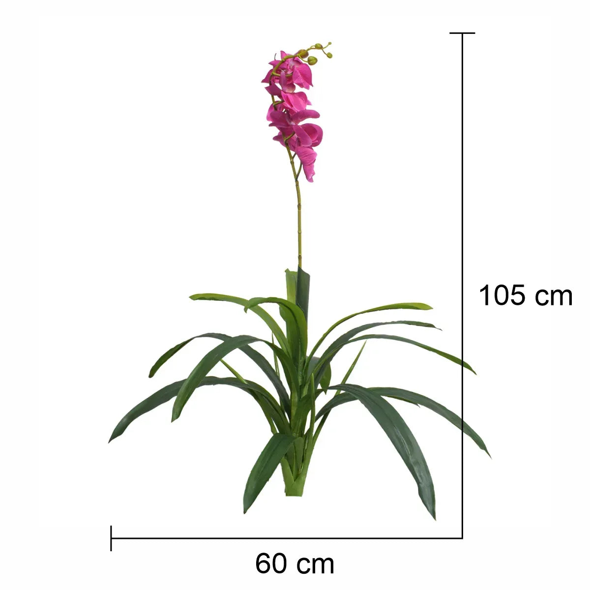 Floare artificiala, Orhidee fara ghiveci, Naimeed D5623, 105x60 cm, Roz