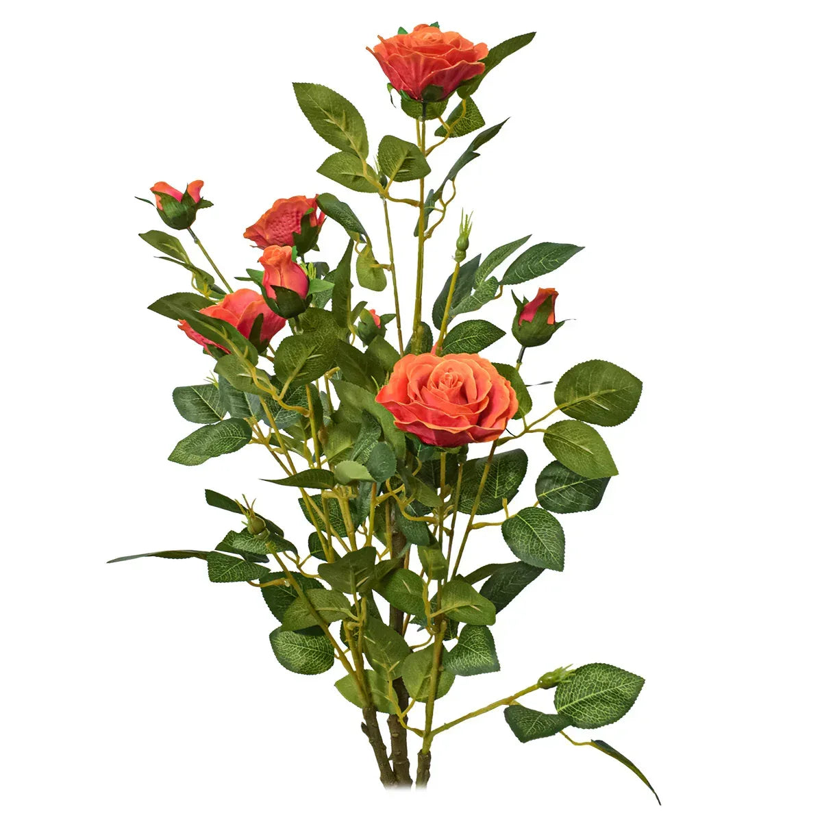 Floare artificiala, Trandafir fara ghiveci, Naimeed D5625, 75x54 cm, Portocaliu