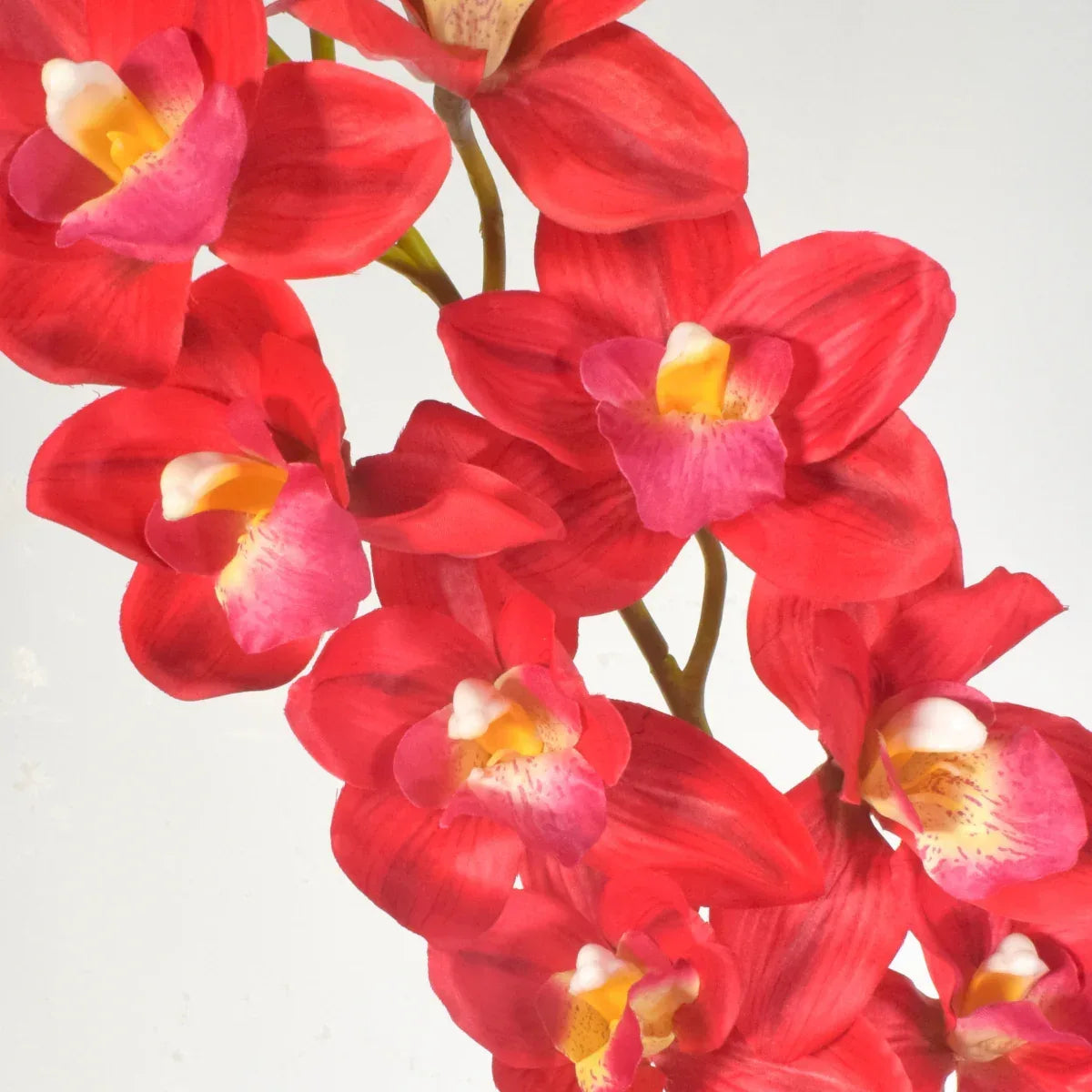 Floare artificiala, Orhidee fara ghiveci, Naimeed D5639, 130x80 cm, Rosu