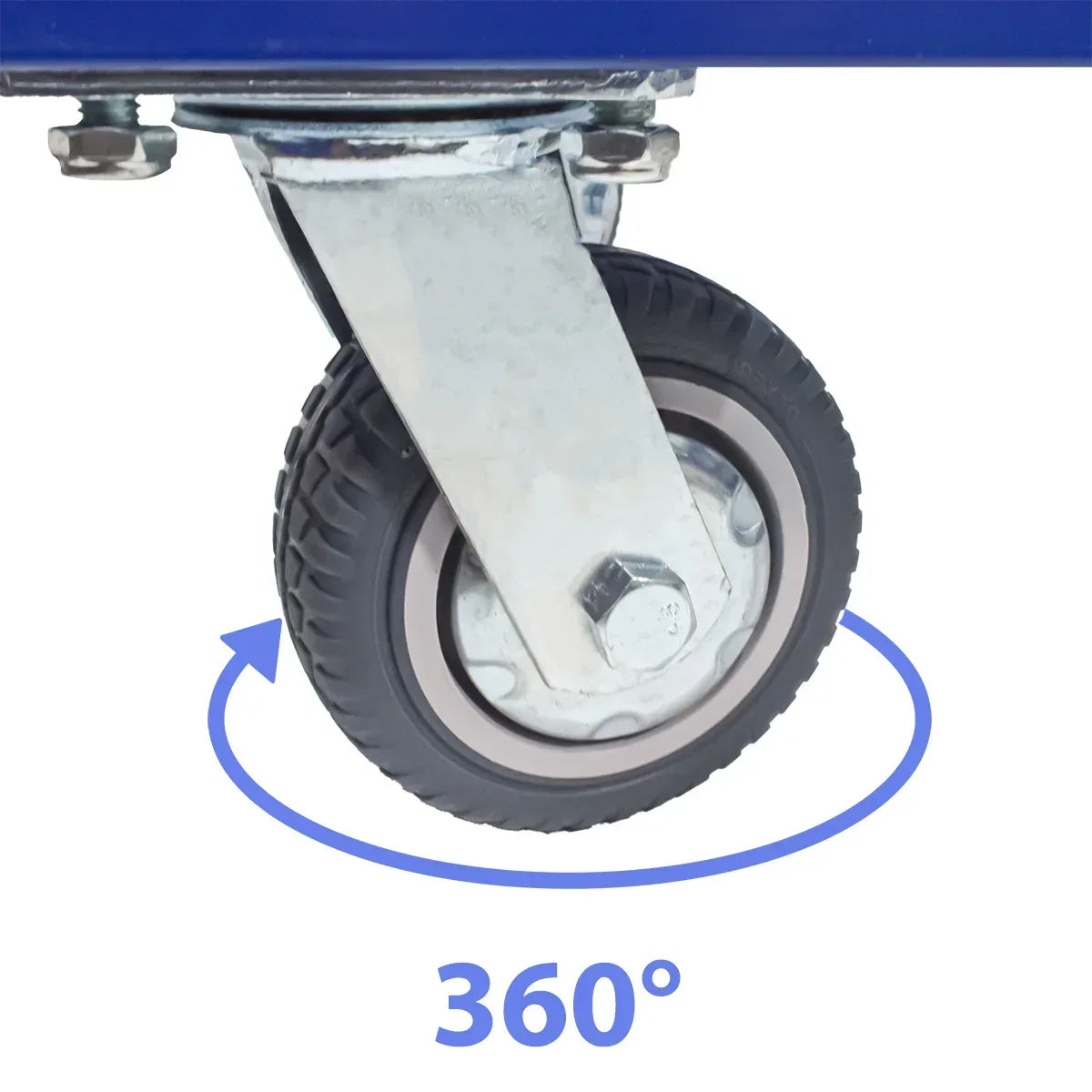 Carucior pliabil, platforma transport marfa, Naimeed D5654, roti silentioase, 90x60x86cm, 300kg, Albastru