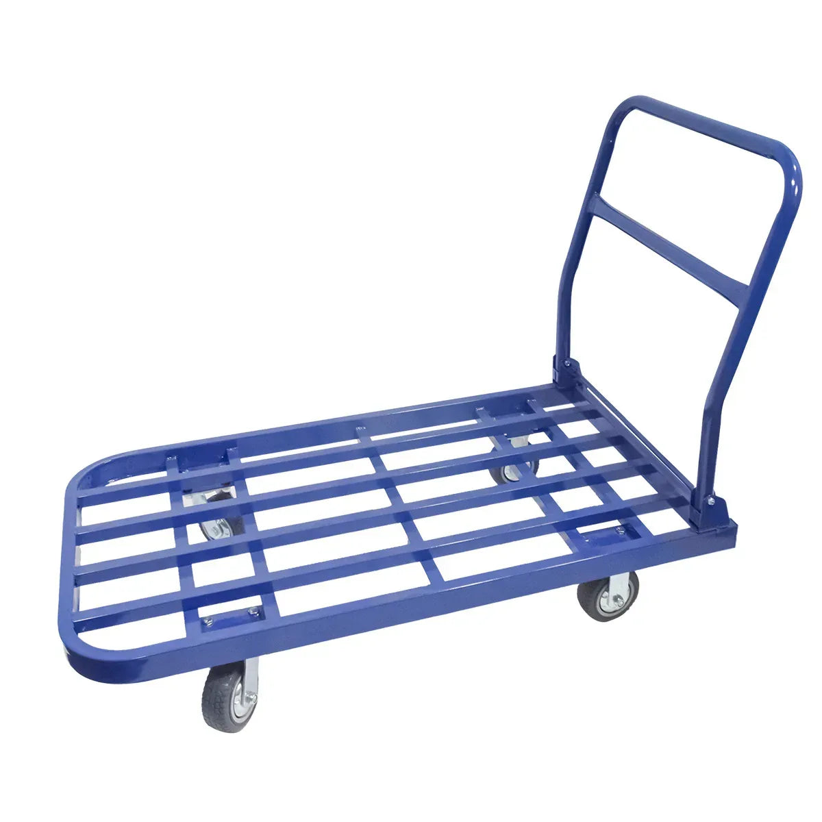 Carucior pliabil, platforma transport marfa, Naimeed D5654, roti silentioase, 90x60x86cm, 300kg, Albastru