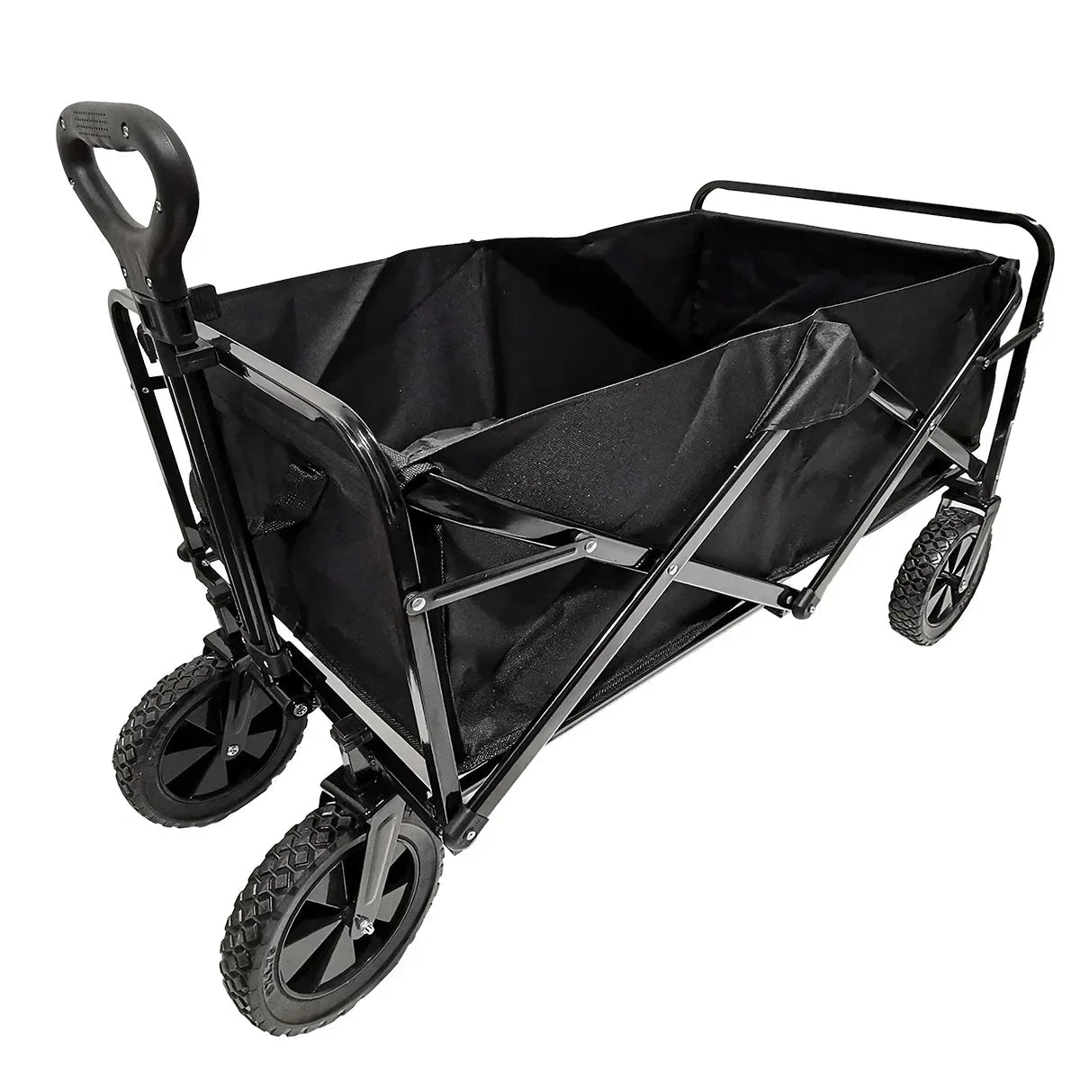 Carucior pliabil de gradina, Naimeed D5660, cadru metalic, maner extensibil, roti silentioase, 87x50x75cm, 80kg, Negru