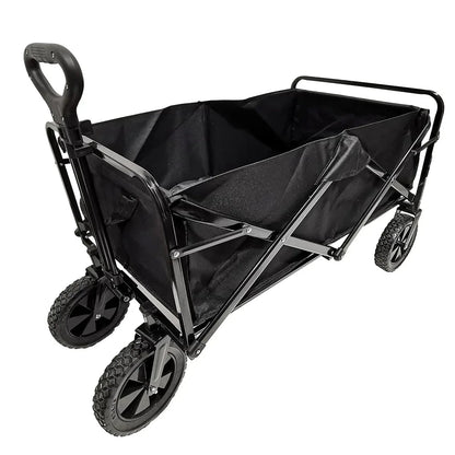 Carucior pliabil de gradina, Naimeed D5660, cadru metalic, maner extensibil, roti silentioase, 87x50x75cm, 80kg, Negru