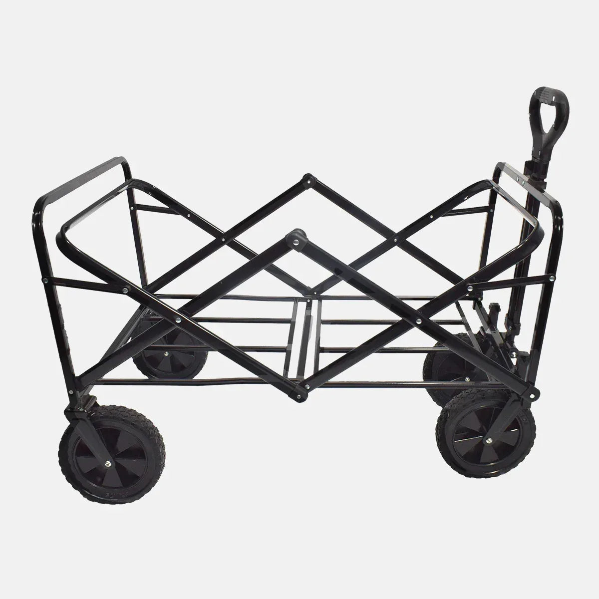 Carucior pliabil de gradina, Naimeed D5660, cadru metalic, maner extensibil, roti silentioase, 87x50x75cm, 80kg, Negru