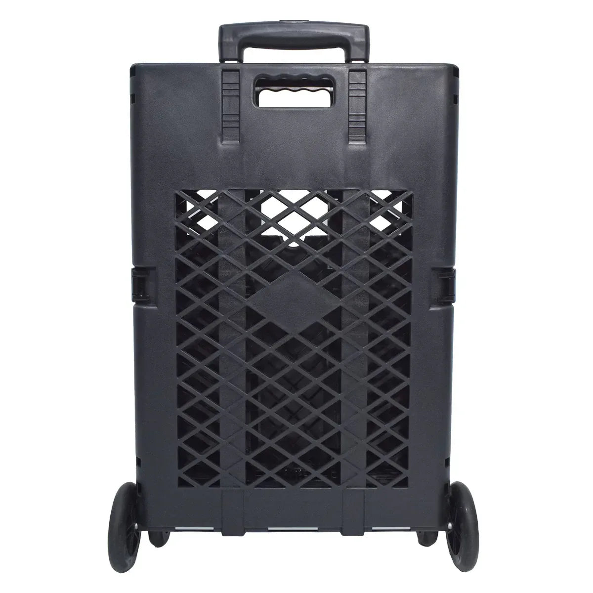 Carucior de cumparaturi pliabil, Naimeed D5678, maner extensibil, 45L, 25kg, 98x38x32cm, Negru