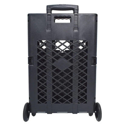 Carucior de cumparaturi pliabil, Naimeed D5678, maner extensibil, 45L, 25kg, 98x38x32cm, Negru