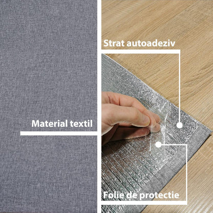 Rola tapet autoadeziv, panzat, 4mm grosime, Naimeed D5725, design elegant, termoizolant, 65x280cm, Gri