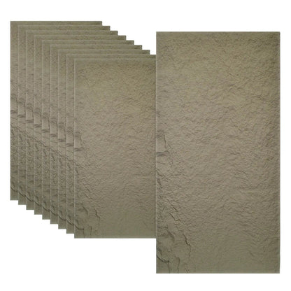 Set 10 x Panou Decorativ 3D, Naimeed D5737, ultrausor, design elegant, PU, 120 x 60 x 3 cm, Crem