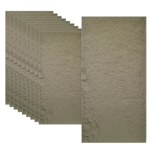 Set 10 x Panou Decorativ 3D, Naimeed D5737, ultrausor, design elegant, PU, 120 x 60 x 3 cm, Crem