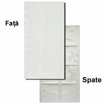 Set 4 x Panou Decorativ 3D, Naimeed D5738, ultrausor, design elegant, PU, 120 x 60 x 3 cm, Alb