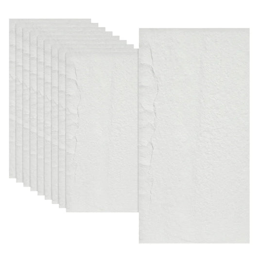 Set 10 x Panou Decorativ 3D, Naimeed D5738, ultrausor, design elegant, PU, 120 x 60 x 3 cm, Alb