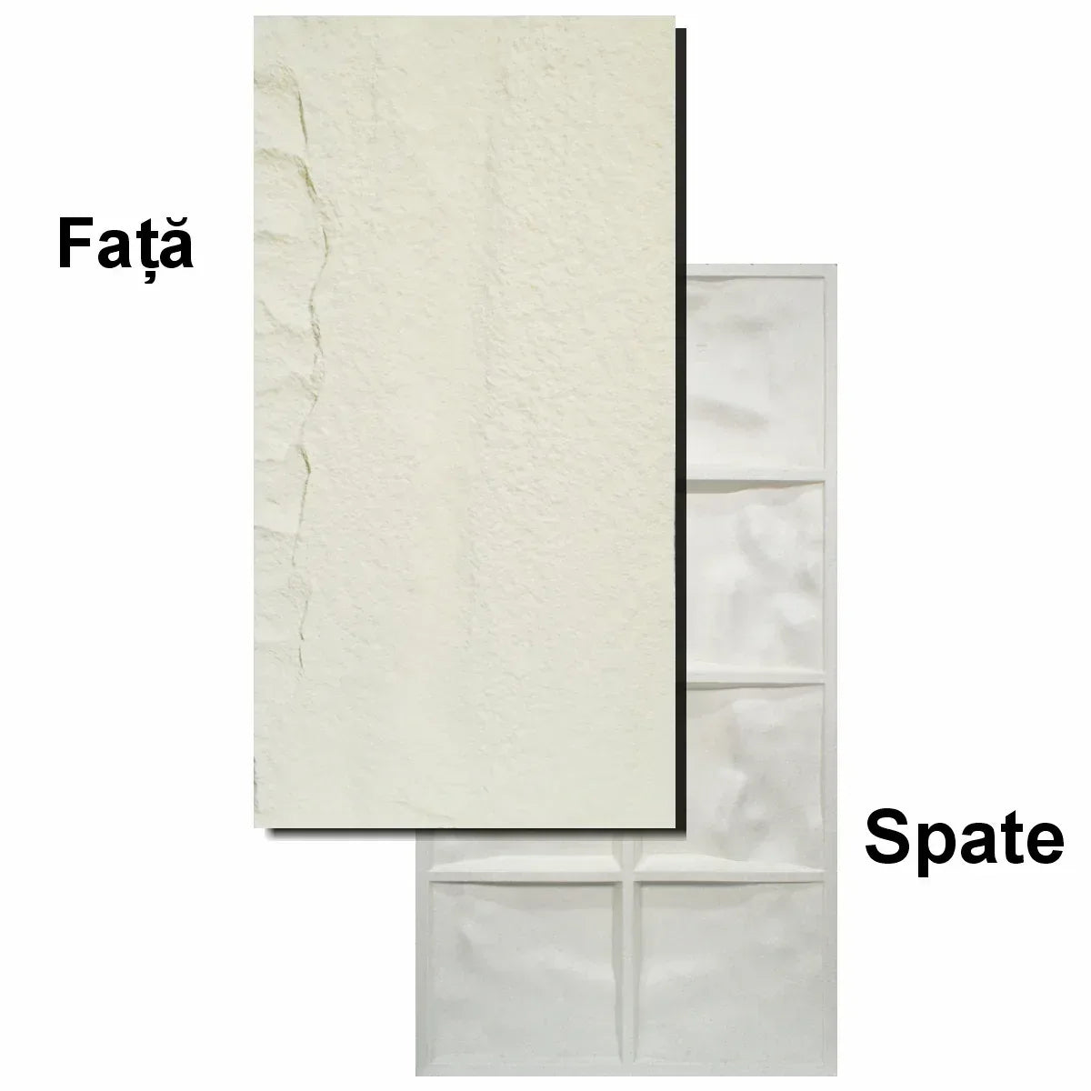 Set 10 x Panou Decorativ 3D, Naimeed D5739, ultrausor, design elegant, PU, 120 x 60 x 3 cm, Crem deschis