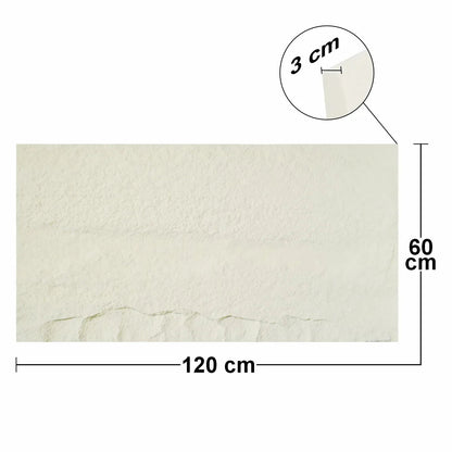 Set 10 x Panou Decorativ 3D, Naimeed D5739, ultrausor, design elegant, PU, 120 x 60 x 3 cm, Crem deschis