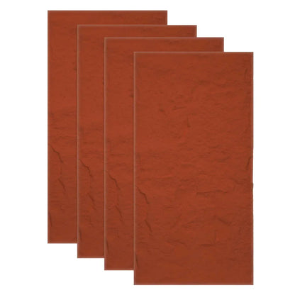 Set 4 x Panou Decorativ 3D, Naimeed D5745, ultrausor, design elegant, PU, 120 x 60 x 3 cm, Rosu