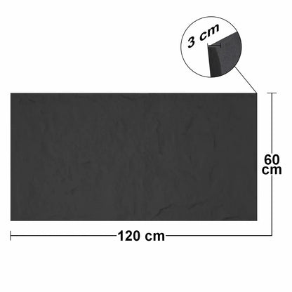 Set 10 x Panou Decorativ 3D, Naimeed D5746, ultrausor, design elegant, PU, 120 x 60 x 3 cm, Negru