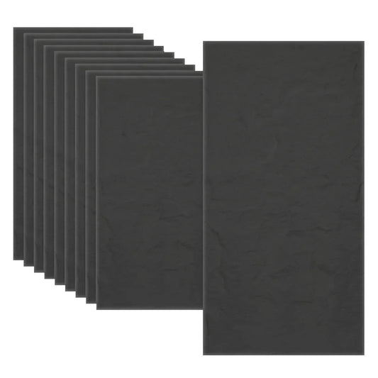Set 10 x Panou Decorativ 3D, Naimeed D5746, ultrausor, design elegant, PU, 120 x 60 x 3 cm, Negru