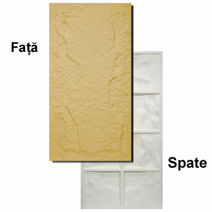 Set 6 x Panou Decorativ 3D, Naimeed D5754, ultrausor, design elegant, PU, 120 x 60 x 5 cm, Crem