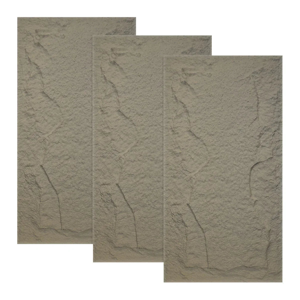Set 3 x Panou Decorativ 3D, Naimeed D5757, ultrausor, design elegant, PU, 120 x 60 x 5 cm, Maro