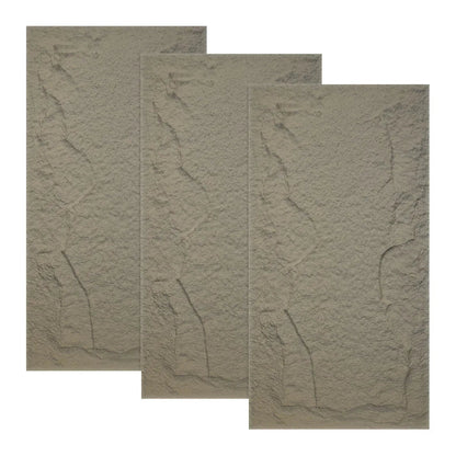 Set 3 x Panou Decorativ 3D, Naimeed D5757, ultrausor, design elegant, PU, 120 x 60 x 5 cm, Maro
