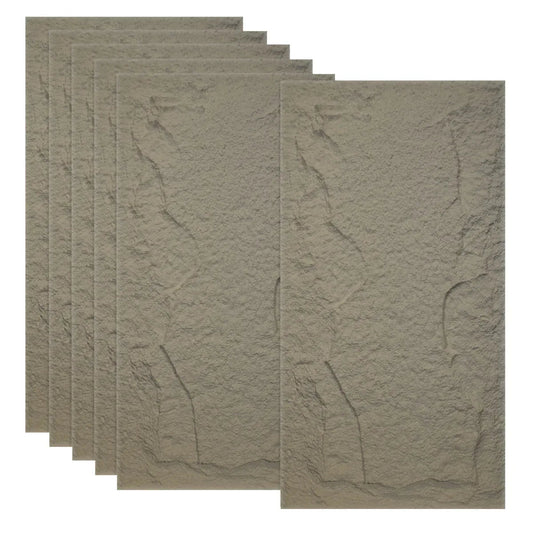 Set 6 x Panou Decorativ 3D, Naimeed D5757, ultrausor, design elegant, PU, 120 x 60 x 5 cm, Maro
