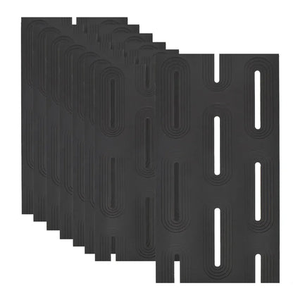 Set 8 x Panou Decorativ 3D, Naimeed D5765, ultrausor, design elegant, PU, 120 x 60 x 3 cm, Negru