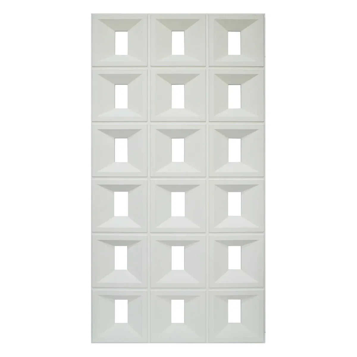 Set 8 x Panou Decorativ 3D, Naimeed D5767, ultrausor, design elegant, PU, 120 x 60 x 3 cm, Alb