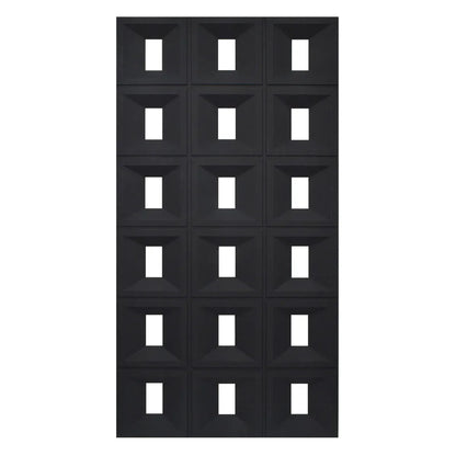 Set 4 x Panou Decorativ 3D, Naimeed D5768, ultrausor, design elegant, PU, 120 x 60 x 3 cm, Negru