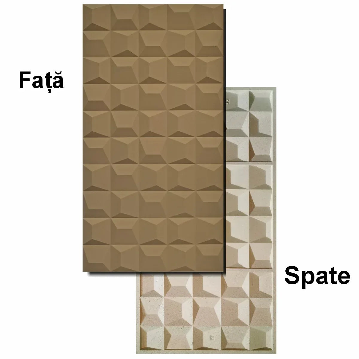 Set 12 x Panou Decorativ 3D, Naimeed D5770, ultrausor, design elegant, PU, 120 x 60 x 2.5 cm, Maro