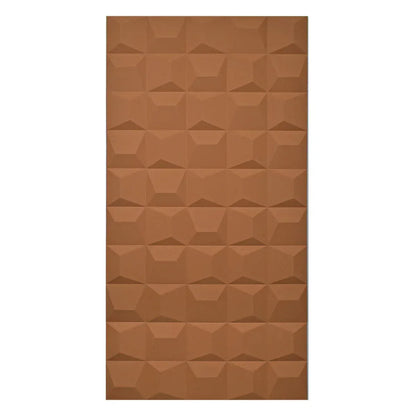 Set 12 x Panou Decorativ 3D, Naimeed D5771, ultrausor, design elegant, PU, 120 x 60 x 2.5 cm, Caramiziu