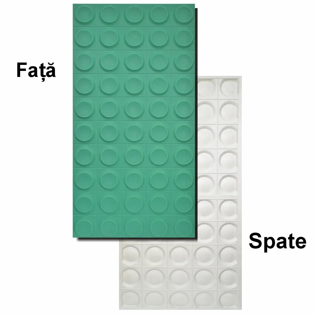 Set 5 x Panou Decorativ 3D, Naimeed D5780, ultrausor, design elegant, PU, 120 x 60 x 2.5 cm, Turcoaz