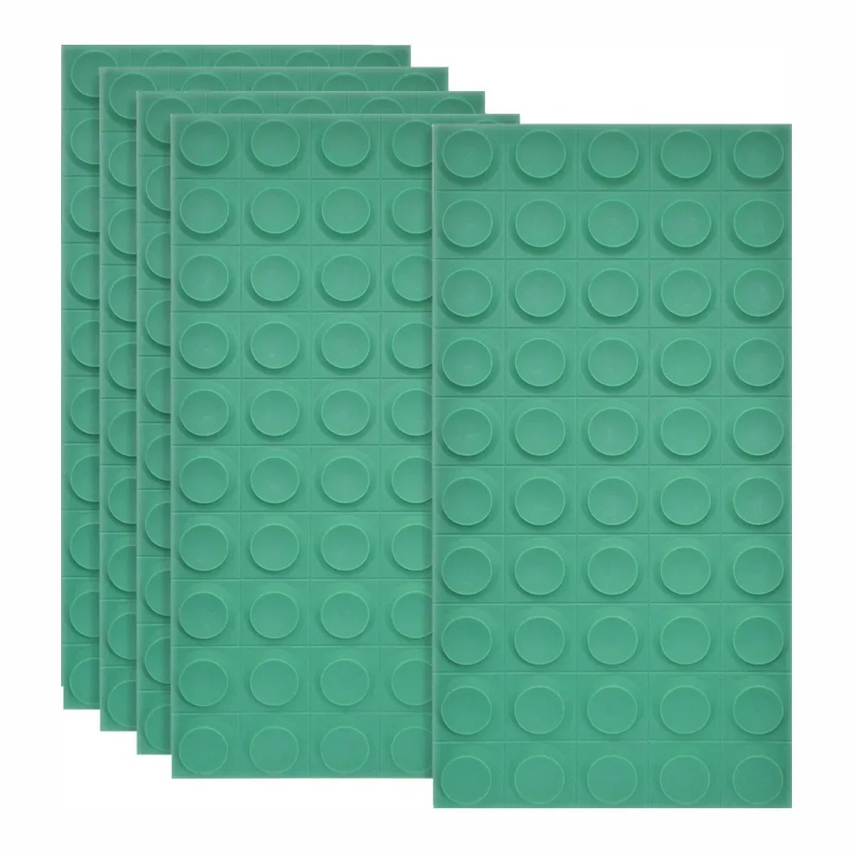 Set 5 x Panou Decorativ 3D, Naimeed D5780, ultrausor, design elegant, PU, 120 x 60 x 2.5 cm, Turcoaz