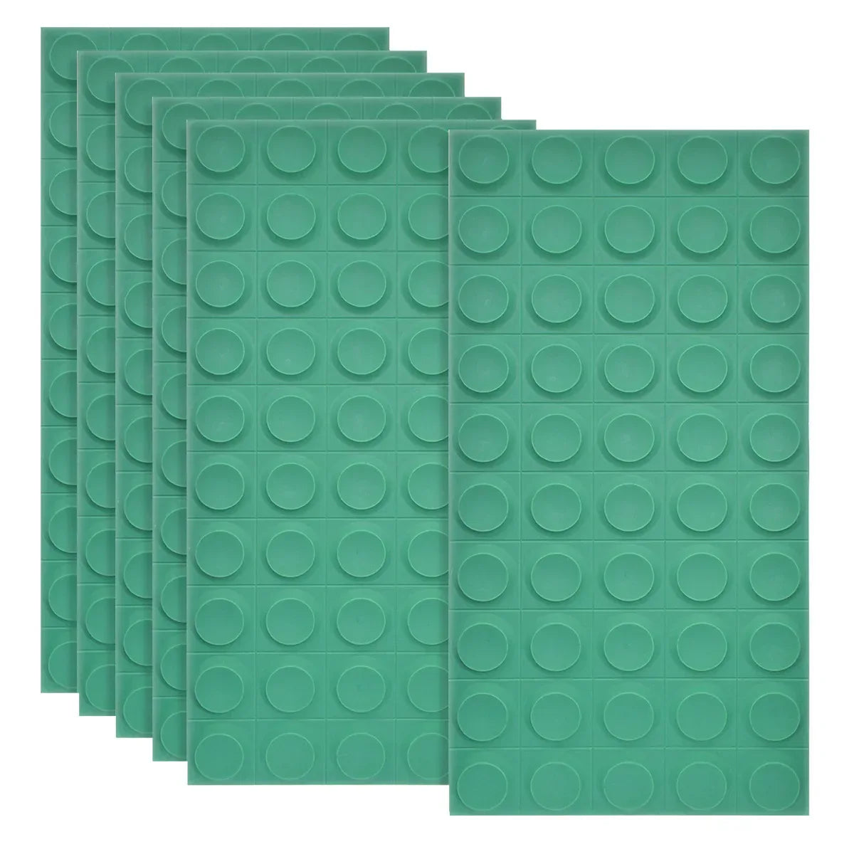 Set 6 x Panou Decorativ 3D, Naimeed D5780, ultrausor, design elegant, PU, 120 x 60 x 2.5 cm, Turcoaz