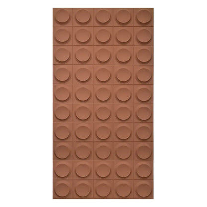 Set 6 x Panou Decorativ 3D, Naimeed D5781, ultrausor, design elegant, PU, 120 x 60 x 2.5 cm, Caramiziu
