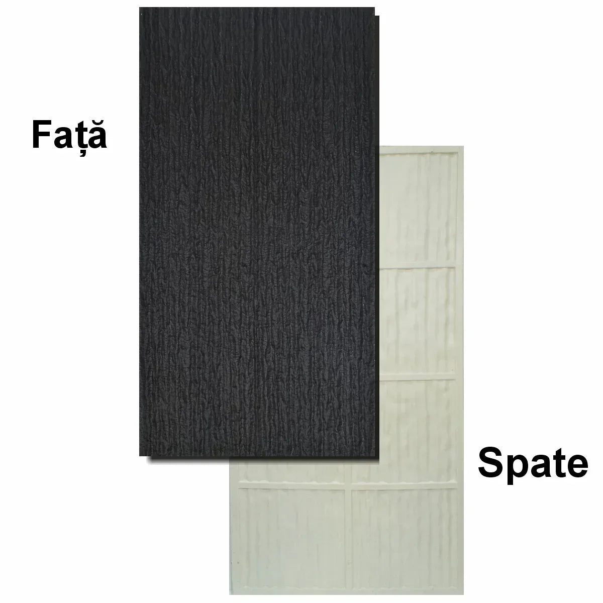 Set 5 x Panou Decorativ 3D, Naimeed D5785, ultrausor, design modern, PU, 120 x 60 x 2.5 cm, Negru