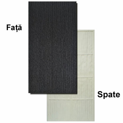 Set 5 x Panou Decorativ 3D, Naimeed D5785, ultrausor, design modern, PU, 120 x 60 x 2.5 cm, Negru