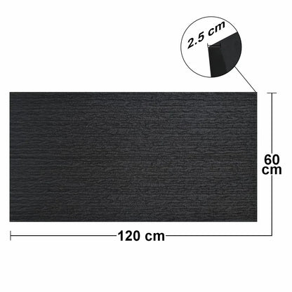 Set 5 x Panou Decorativ 3D, Naimeed D5785, ultrausor, design modern, PU, 120 x 60 x 2.5 cm, Negru