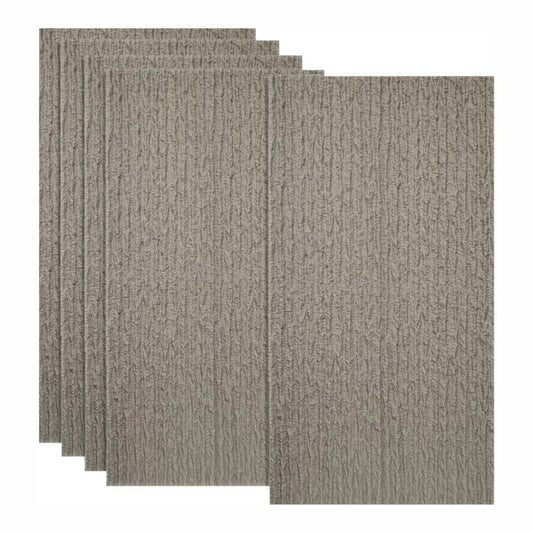 Set 5 x Panou Decorativ 3D, Naimeed D5786, ultrausor, design modern, PU, 120 x 60 x 2.5 cm, Crem