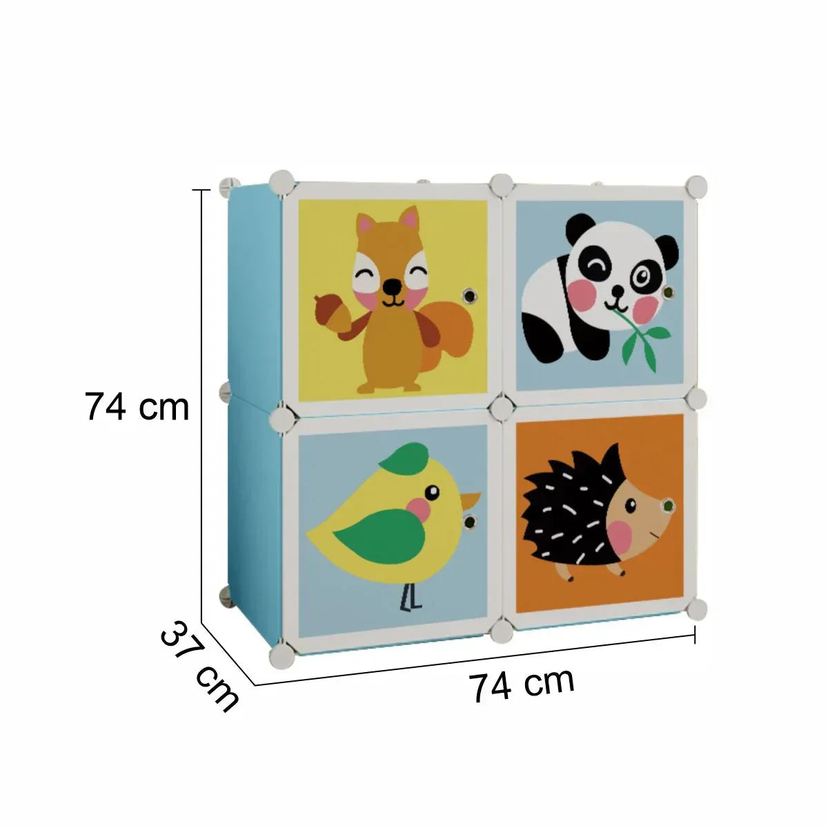 Dulap Modular Copii, 4 Usi, D5790, Albastru