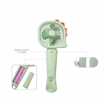 Ventilator, cu acumulator, Naimeed D5827, USB, Verde, 112x212x43 mm