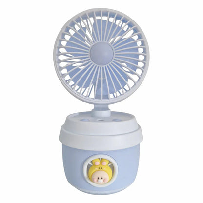 Ventilator si Umidificator, cu acumulator, Naimeed D5833, USB, Albastru, 110x210x105mm