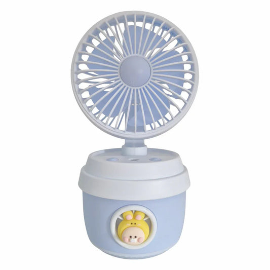 Ventilator si Umidificator, cu acumulator, Naimeed D5833, USB, Albastru, 110x210x105mm