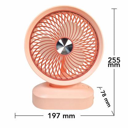 Ventilator, cu acumulator, Naimeed D5851, USB, Roz, 197x255x78mm