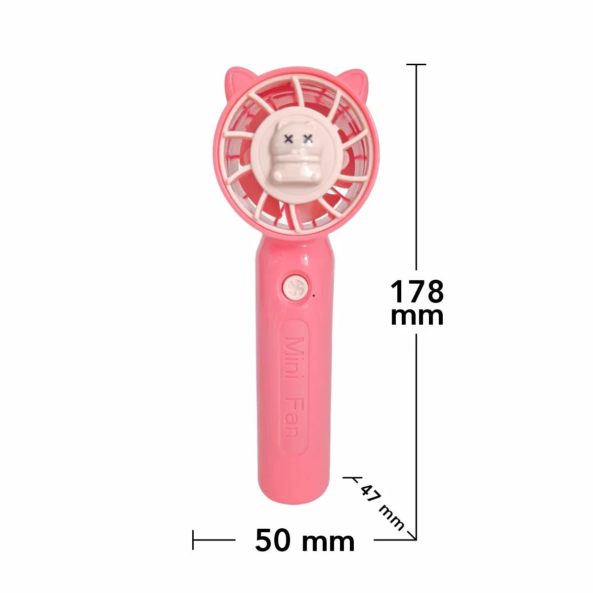 Ventilator, cu acumulator, Naimeed D5875, USB, Roz, 50x178x47mm