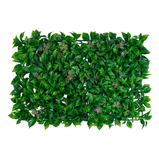 Panou din plante artificiale, cu frunze, Naimeed D5901, Verde Inchis, 600x400mm