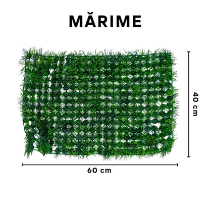Panou din plante artificiale, cu gazon, Naimeed D5904, Verde, 600x400mm