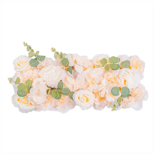 Panou din plante artificiale cu flori, Naimeed D5906, Roz Deschis, 250x100mm